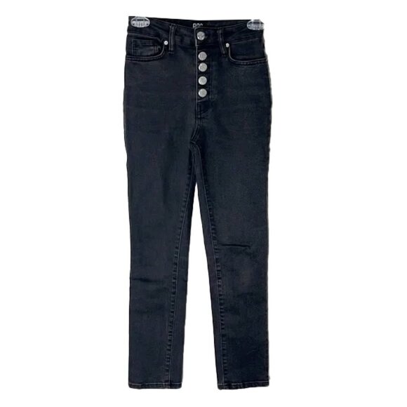 💙 BDG Urban outfitters black Denim girlfriend high rise jeans Size 24 - Picture 3 of 10